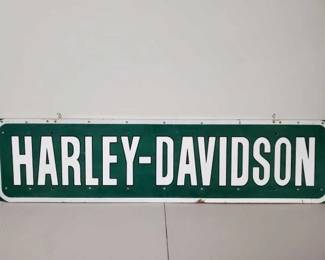 #571 • Harley Davidson Green Metal Sign
