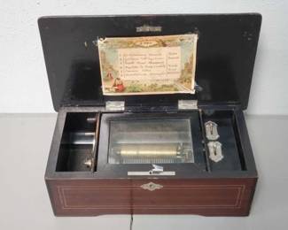 #577 • Antique Henry Gautschi Philadelphia Swiss Cylinder Music Box
