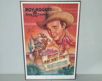 #594 • Roy Rodgers King Of The Cowboys Framed Signed Movie Poster
