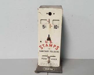 #599 • U.S. Stamps In Sanitary Folders Postage Stamp Dispenser
