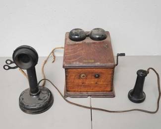 #603 • Western Electric Candlestick Phone With Ringer Box
