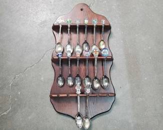 #696 • miniature spoon collection and display holder
