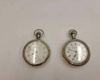 #2422 • (2) Elgin pocket watches

