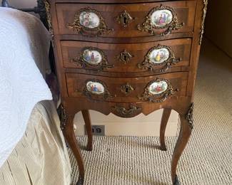 French table with porcelain pulls