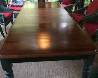 Gorgeous SOLID MAPLE table opens to 97" with 2 leaves