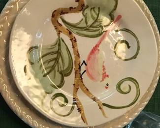 Vietri "Carmela" pattern beautiful birds.