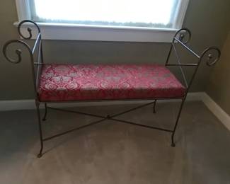 Metal frame bench
