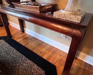 Wood entryway table