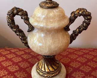 Marble and brass vase
