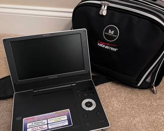 Toshiba portable DVD player and case