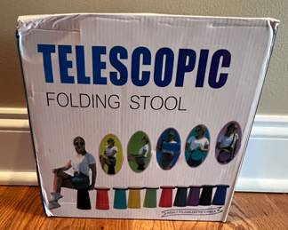 Telescopic folding stool