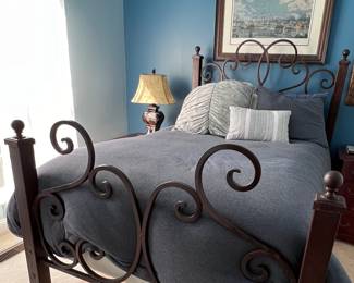 Cast iron full size bed