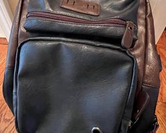 Leather backpack