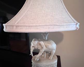 Marble base elephant lamp