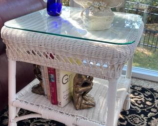 Wicker side table