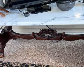 Marble top Victorian style coffee table