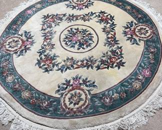 60" round wool area rug