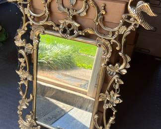 Vintage brass mirror