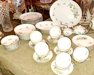 Much, much china, glassware and crystal. 