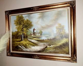 Large selection of framed artwork-prints, oils and posters