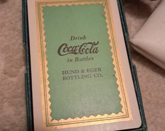 Coca Cola Hund and Eger Bottling Co. playing cards