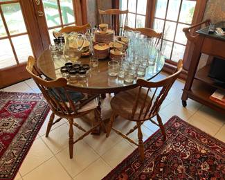 Tell city table with 6 chairs
