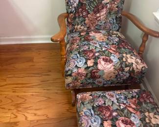 Rocking chair with stool