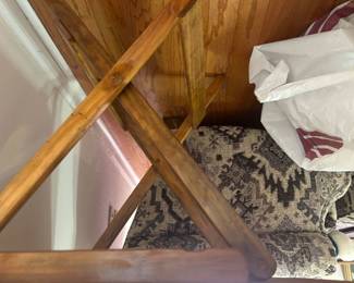 Underneath folding table