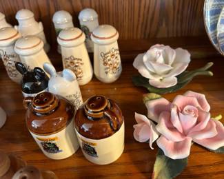 Collection of salt and pepper shakers
