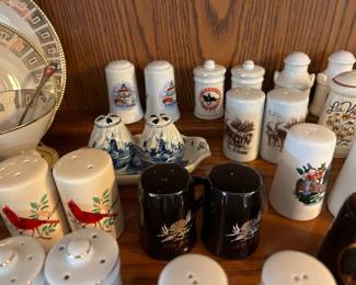 Collection of salt and pepper shakers