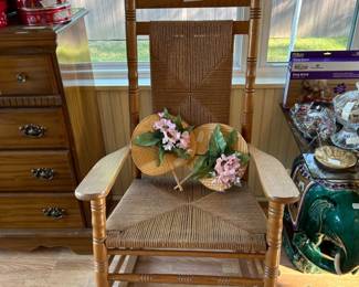 Rocking chair on patio
