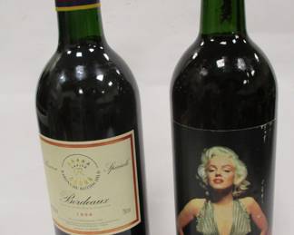 WINE. STORAGE HISTORY UNKNOWN - 1986 NAPA VALLEY MARILYN MONROE MERLOT, AND 1994 BARONS BE ROTHSCHILDS BORDEAUX