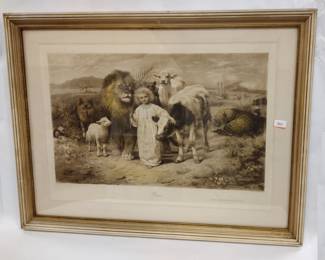 WILLIAM STRUTT PRINT TITLED "PEACE"