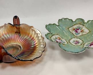 FENTON GLASS AND MORIAGE BOWL