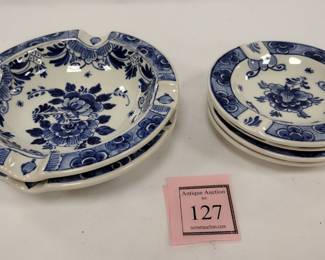 DELFT PORCELAIN ASHTRAYS 
