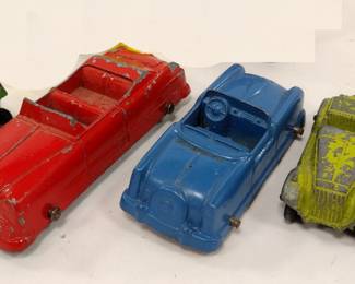 FIVE VINTAGE TOOTSIE TOY CARS