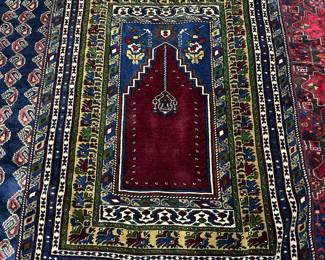 Turkish Yahyali Prayer Rug  5' x 4' Approximately 40 years old   