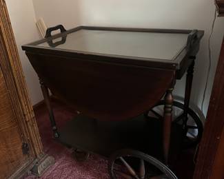 Bar cart with tray top