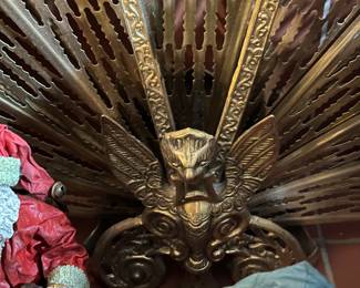 Brass Peacock Fireplace Guard