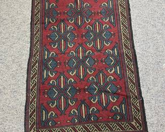 Afghan Soumak Flat Weave Rug 53" x 3' 
