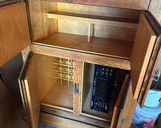 Antique Oak Wooden Ice Box