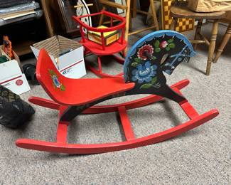 Vintage Rocking Horse Made IN Holland