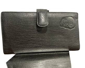 Vintage Carlos Falchi The Buffalo Wallet All black 