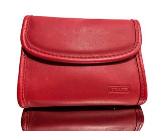 Coach Red Leather Wallet 