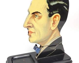 1920s Tin Mechanical Gentleman Cigarette Dispenser