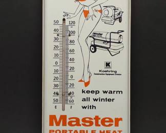 Vtg. Master Portable Heat Pin-up Thermometer