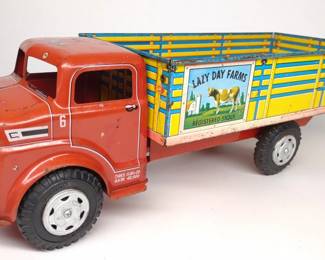 1950s Marx Lazy Day Farms Stake Truck Toy