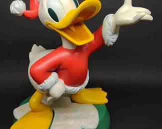 Large 20" Donald Duck Christmas Greetings Statue
