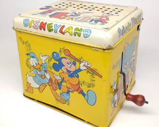 J Chein Disneyland Melody Player Tin Toy (works)