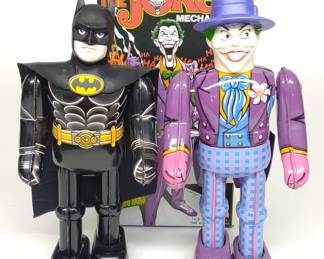 Billiken Batman & Joker Wind-Up Tin Toys